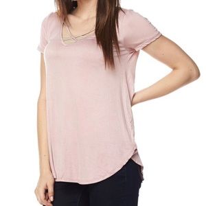 Super soft cross cross neckline top